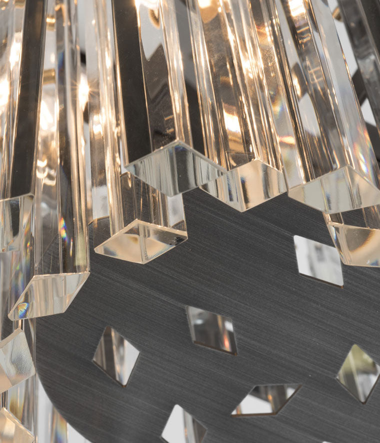 dettaglio cristalli lampadario rettangolare design cristallo pregio collezione riflessi cod 7210-S patrizia volpato