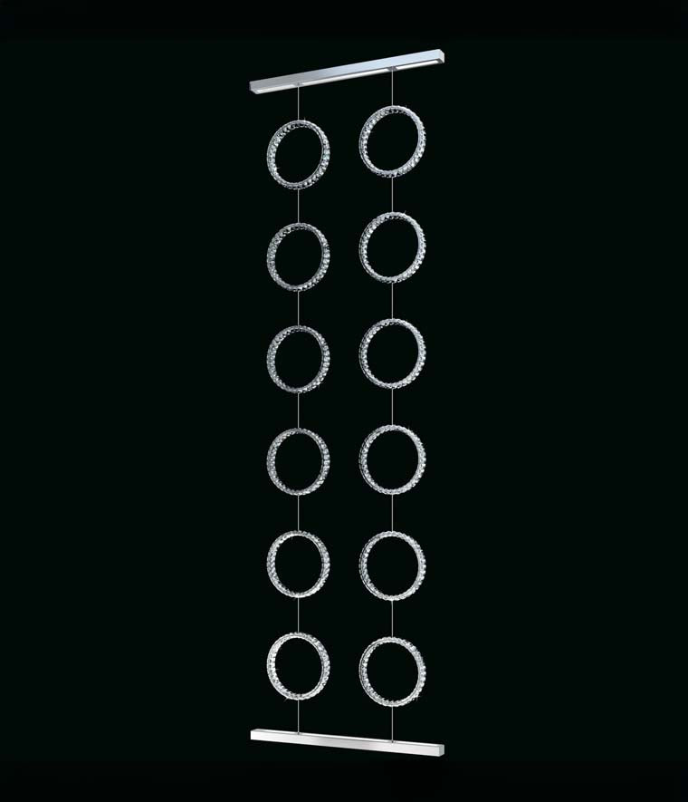 Divisorio a led con molteplici anelli concatenabili