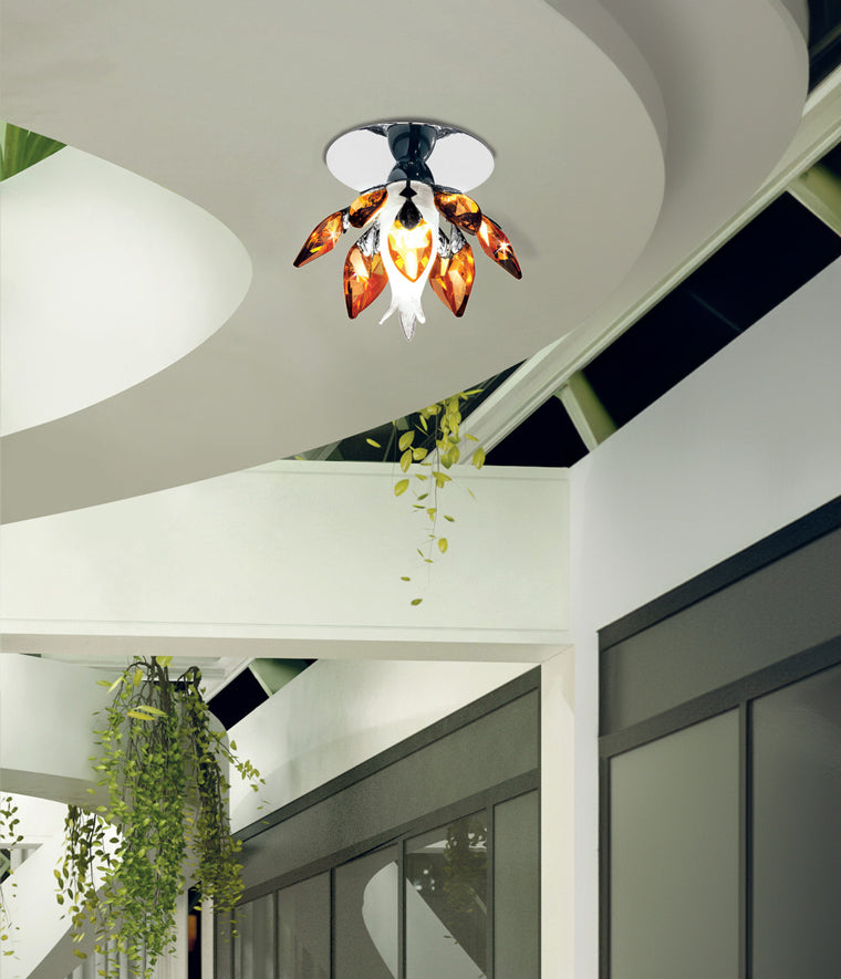 faretto fiore con petali cristallo ambientato collezione spotlight cod 470-F patrizia volpato