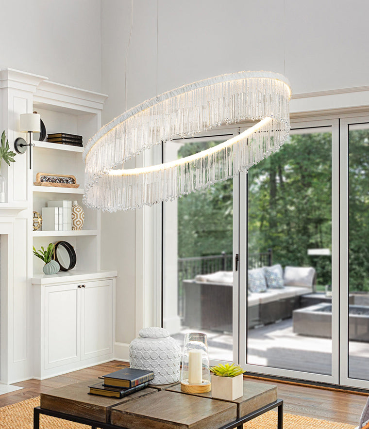 lampadario perline pregiate vetro murano ambientato collezione venezia cod 4820-S patrizia volpato