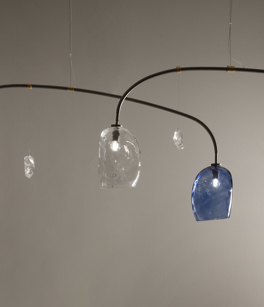 Adjustable Murano Glass Pendant Lamp