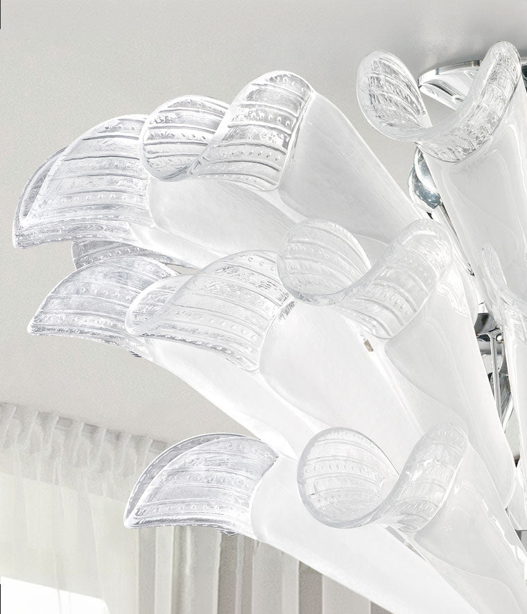plafoniera vetro murano design dettaglio collezione prisma cod 9007/PL patrizia volpato