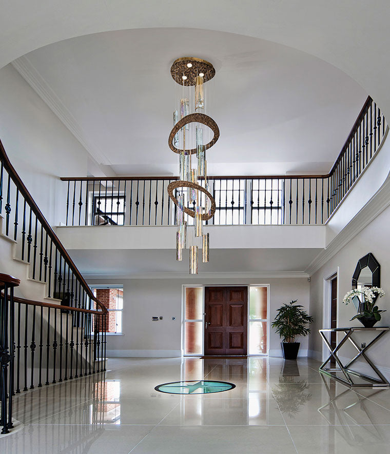 Modern suspension lamp with Murano glass