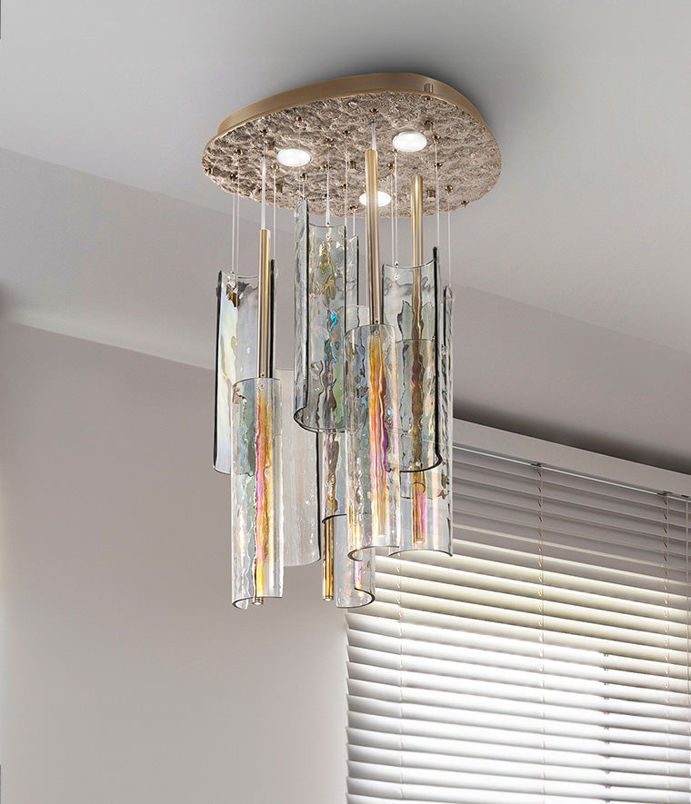 sospensione moderna vetro murano collezione iride cod 7700-S80 patrizia volpato