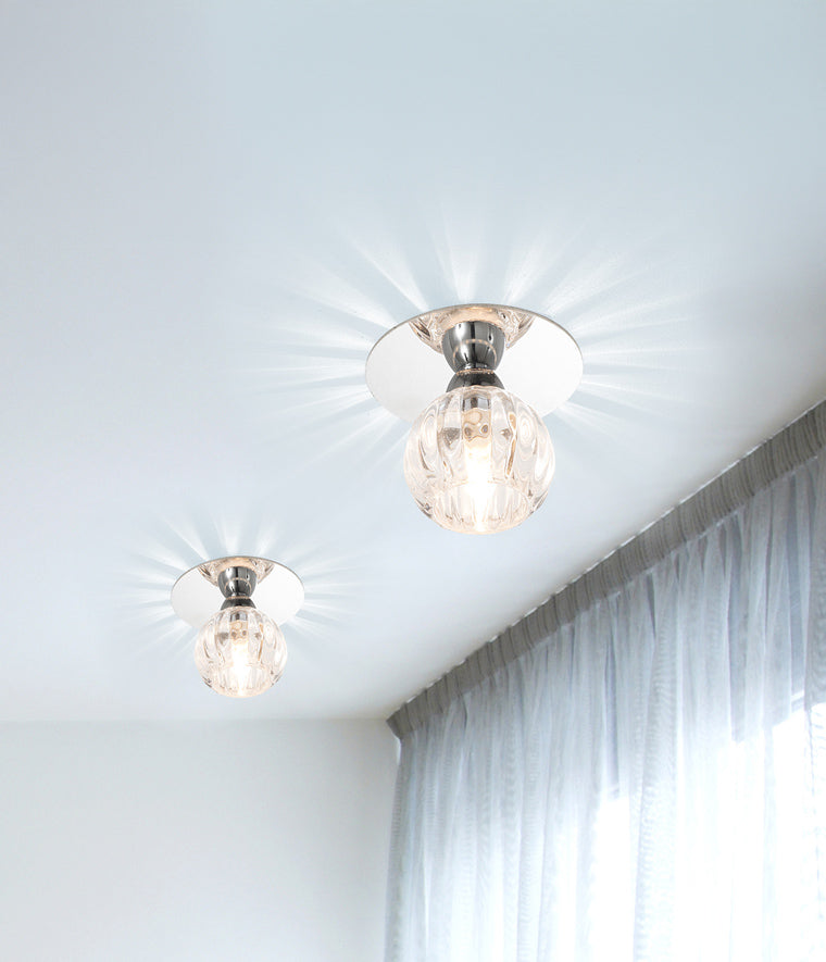 faretto moderno soffitto sfera vetro ambientato collezione spotlight cod 464-F patrizia volpato