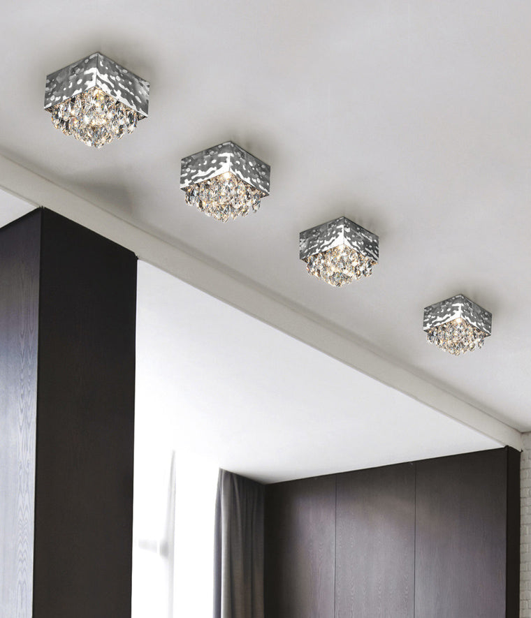 faretto da soffitto metallo cristallo ambientato collezione magma cod 450-F patrizia volpato