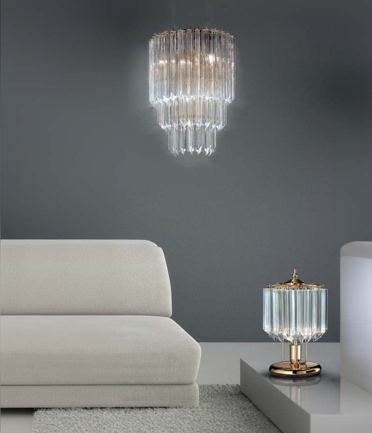 lampada da tavolo elegante in cristallo collezione cristalli cod 5005-L patrizia volpato