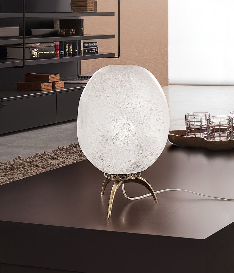 lampada sfera tavolo vetro soffiato murano collezione stone cod 7800-LP patrizia volpato