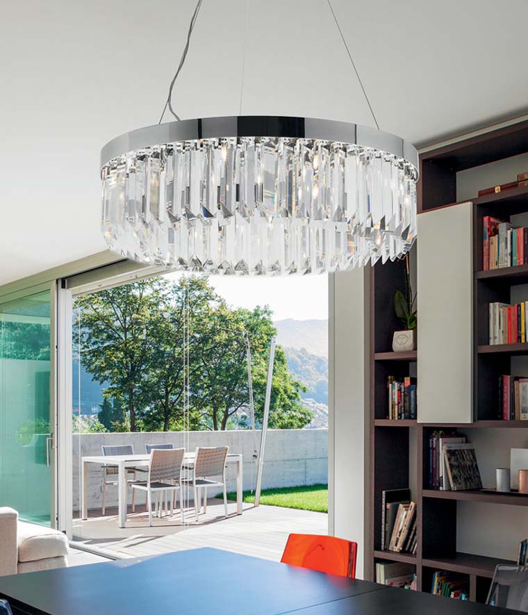 lampadario rotondo collezione cristalli cod-5085 S patrizia volpato