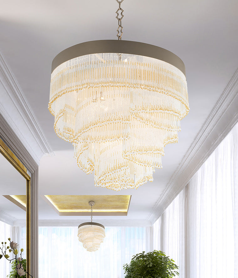 lampadario vetro frange perline murano collezione venezia cod 4805-S patrizia volpato