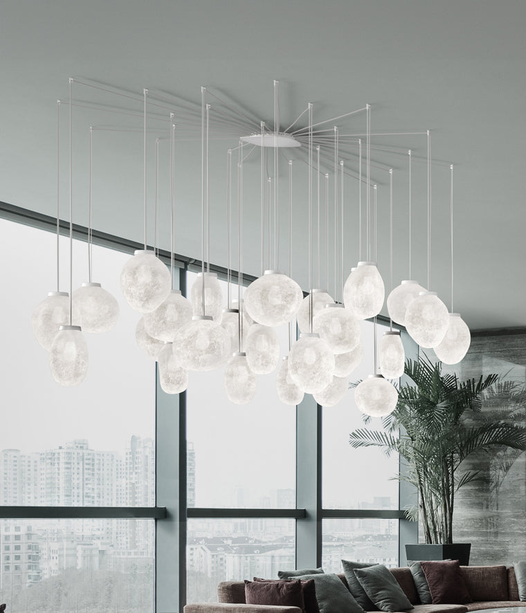 luce a sospensione diffusori vetro murano collezione stone cod 7806-S patrizia volpato