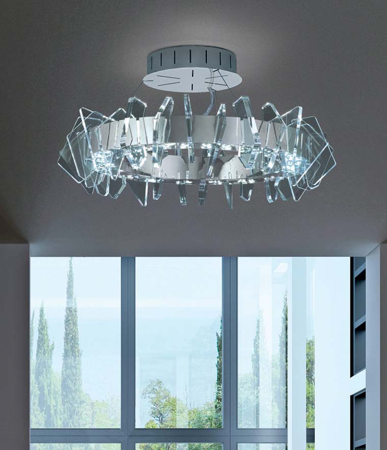 plafoniera led 24 carati collezione eos cod 830/PL patrizia volpato