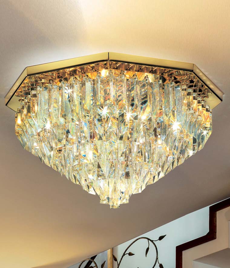 plafoniera soffitto vetro di murano collezione cristalli cod 5034-PL patrizia volpato