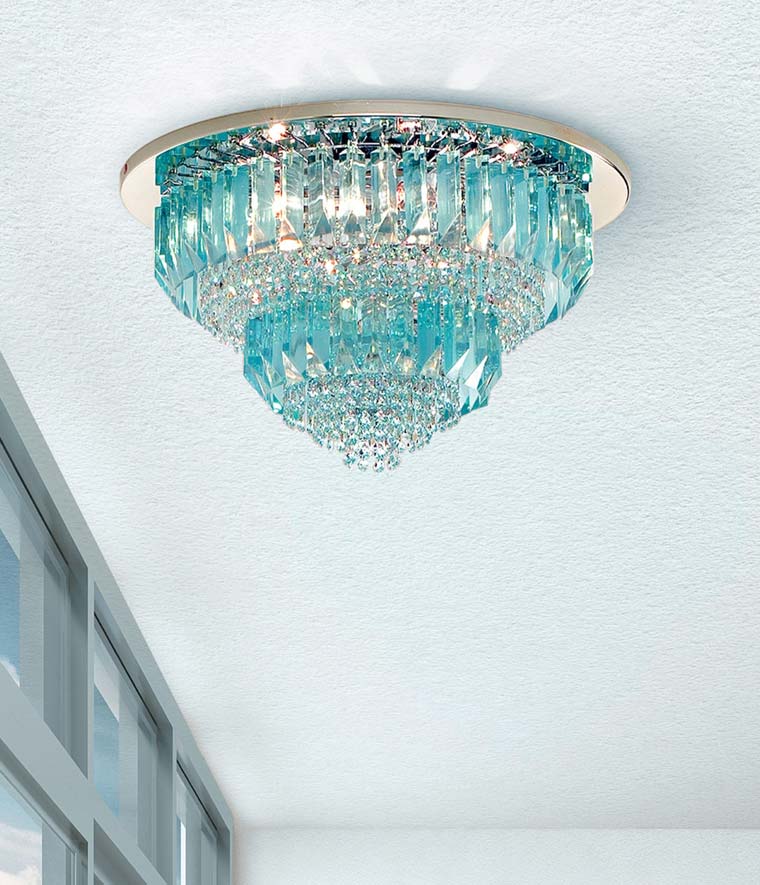 plafoniera soffitto vetro murano collezione cristalli cod 6014-PL patrizia volpato